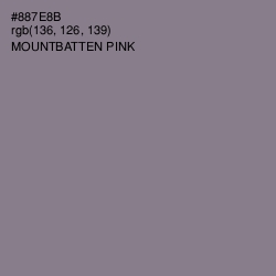 #887E8B - Mountbatten Pink Color Image
